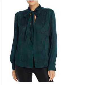 NWT 7 for all of mankind neck tie blouse